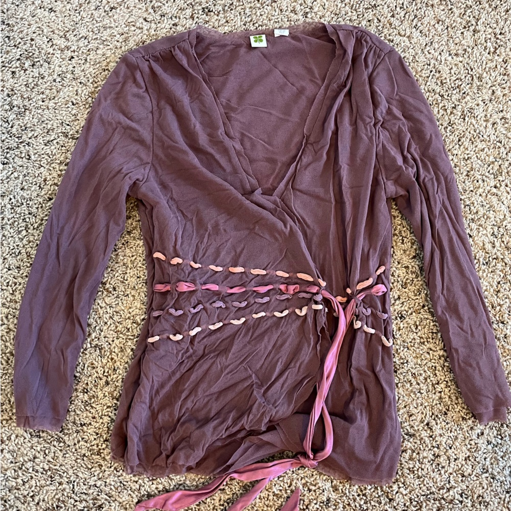 Wrap top from Anthropologie